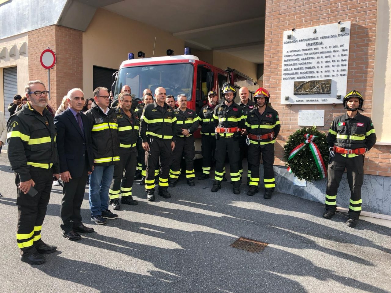 I Vigili del Fuoco di Imperia ricordano i colleghi morti nell’Alessandrino