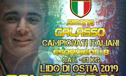 Simone Galasso imbattuto nel judo premiato dalla FIJLKAM