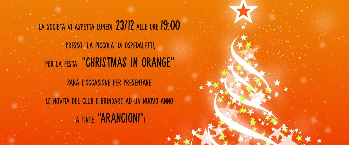 Annunci inediti questa sera per la festa di Natale Orange