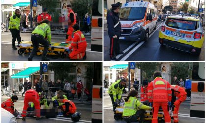 Scivola su una macchia d'olio, ferito motociclista a Sanremo
