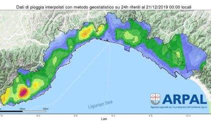 Maltempo: pioggia record a Ceriana, i dati dell'Arpal