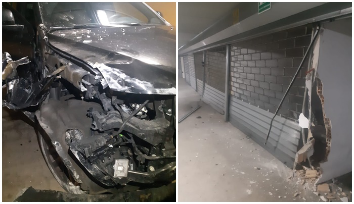 Ubriaco al volante distrugge auto nel parcheggio di Piazza Colombo