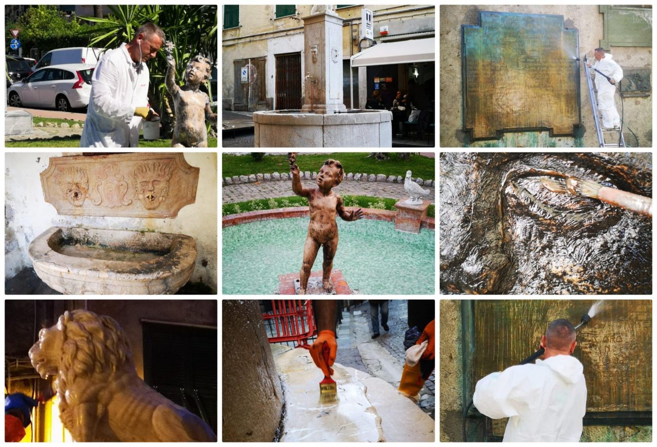 Restaurati il putto e altri monumenti di pregio a Ventimiglia
