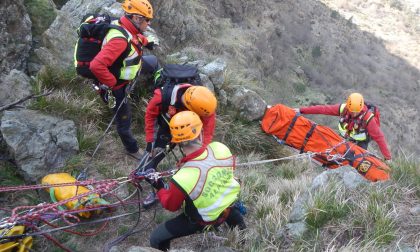 Elicottero e soccorso alpino per due escursionisti caduti