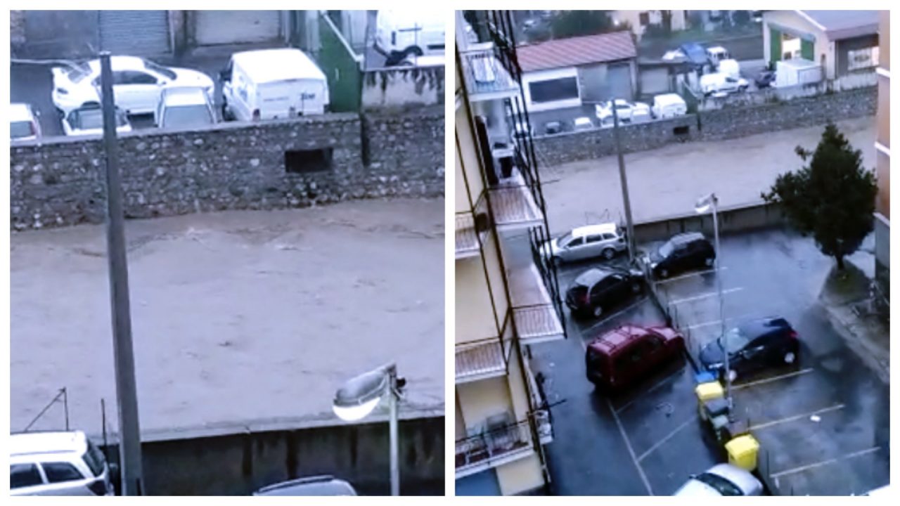 Il torrente Caramagna in piena VIDEO