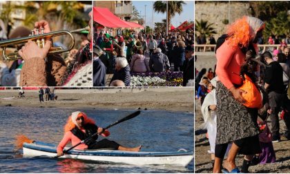 La Befana arriva in kayak a San Bartolomeo al Mare