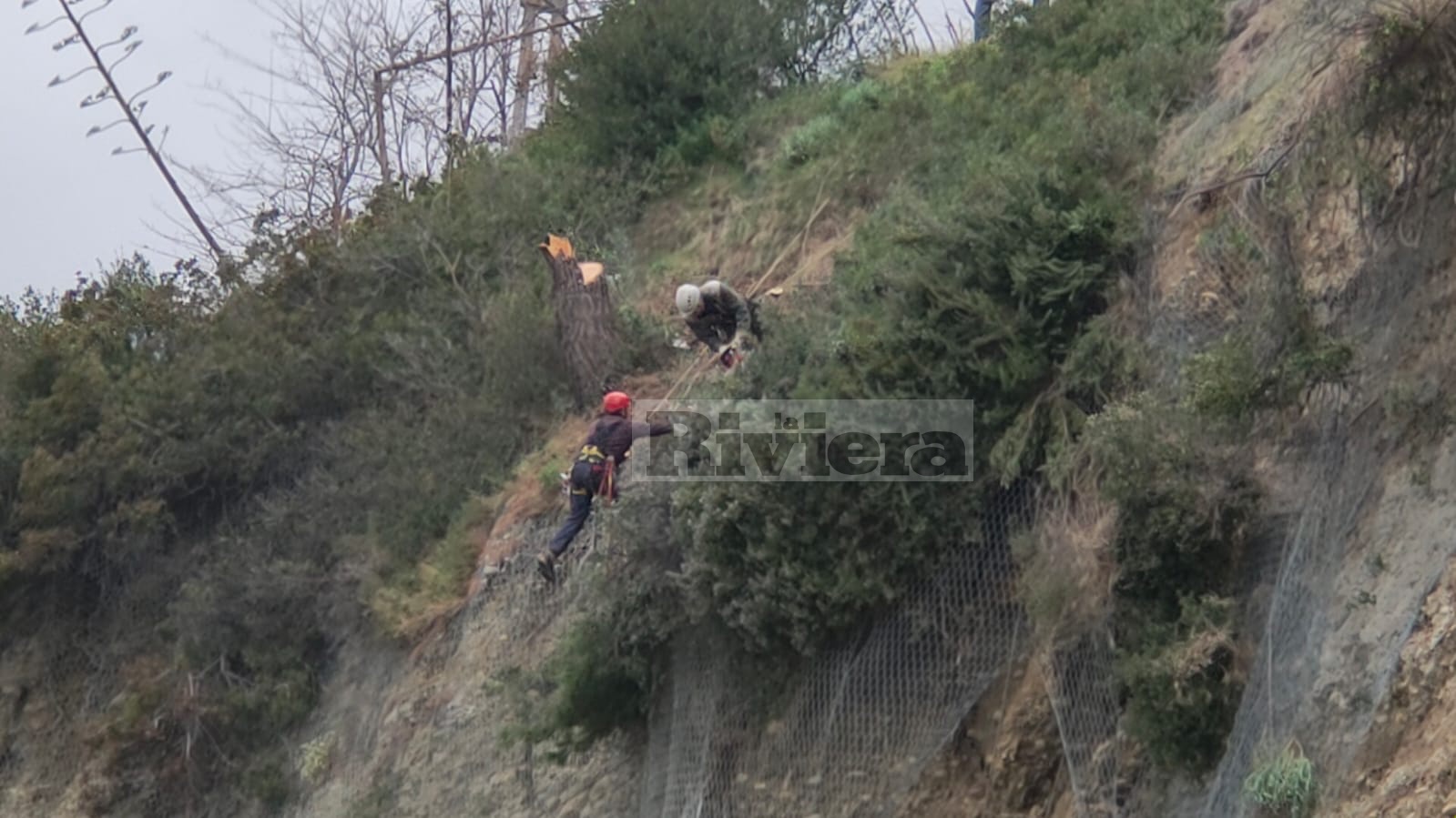 Frana via Toscanini a Ventimiglia gennaio 2020 1