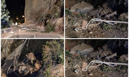 Aggiornamento: crolla la montagna in via Toscanini, tragedia sfiorata. Foto