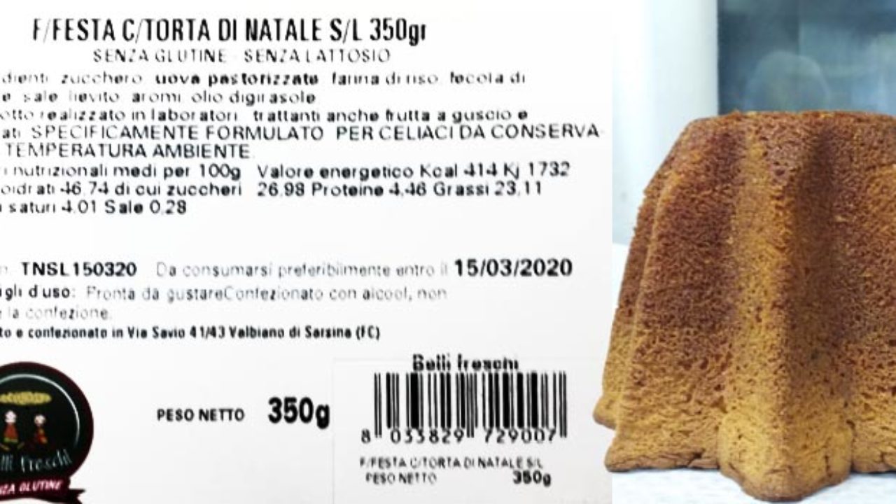 Latte nella torta senza lattosio e senza glutine. Ritirata dal mercato