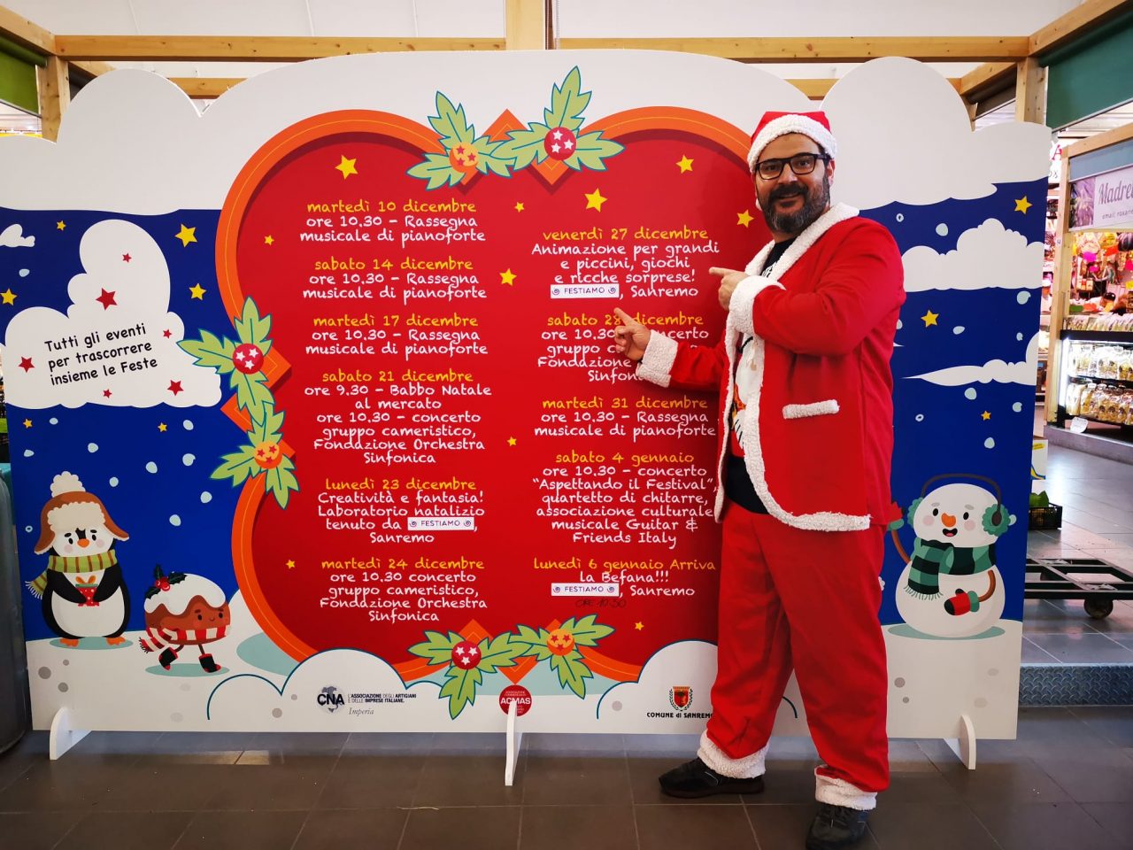 Sanremo: la Befana arriva al mercato Annonario