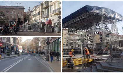 Festival di Sanremo: la città al lavoro tra strade chiuse e dehor smantellati