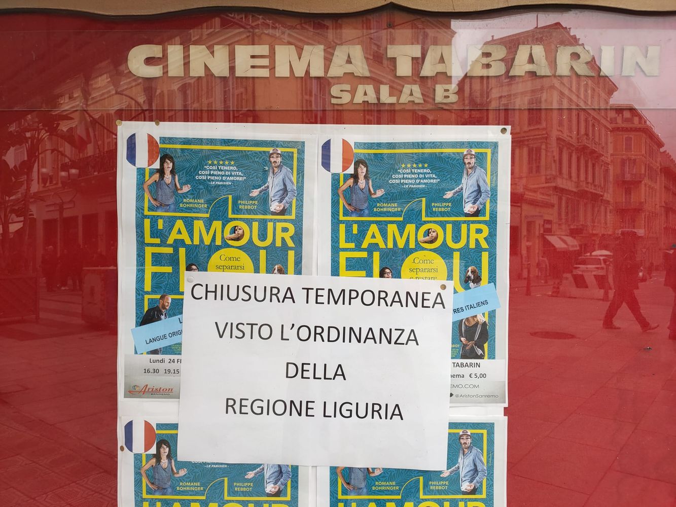 Coronavirus chiusura cinema Sanremo
