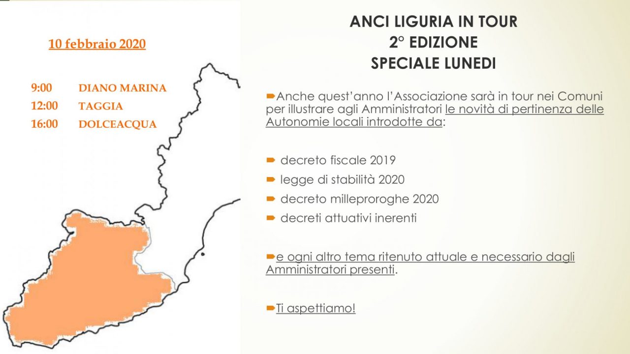 Tappa di #Ancitour a Diano Marina, Taggia e Dolceacqua