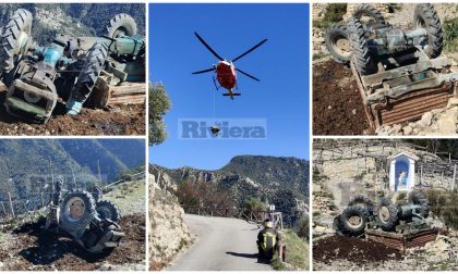 Si ribalta col trattore in campagna: grave in elicottero al Santa Corona