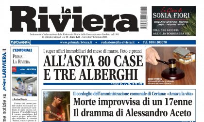 All'asta 80 immobili tra case e alberghi e la tragedia del 17enne Alessandro su La Riviera di oggi