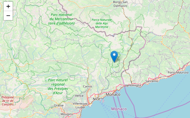 Lieve scossa di terremoto in Francia vicino alla val Roya