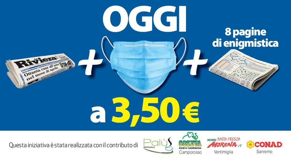Coronavirus, in edicola una mascherina insieme a La Riviera