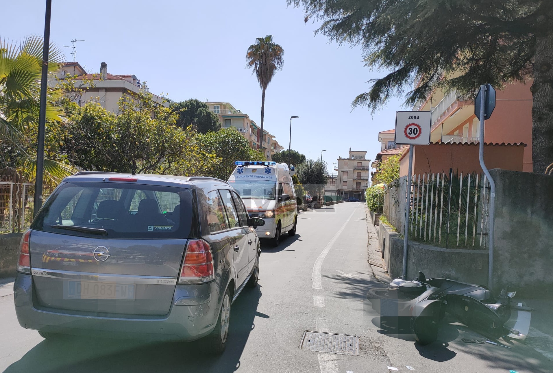 Incidente Bordighera auto scooter_03