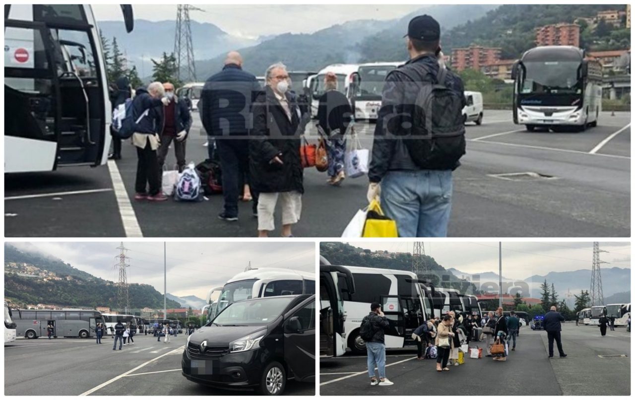 Tappa a Ventimiglia per i 200 croceristi italiani sbarcati a Marsiglia