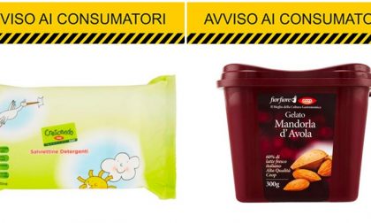 Salviette che colorano la pelle e gelato con tracce di soia. La Coop ritira i prodotti dal mercato