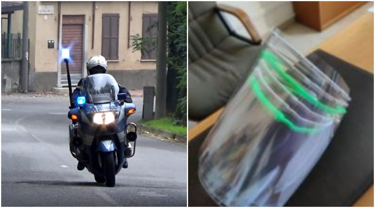 Moto Club della Polizia dona visiere di protezione agli agenti in servizio