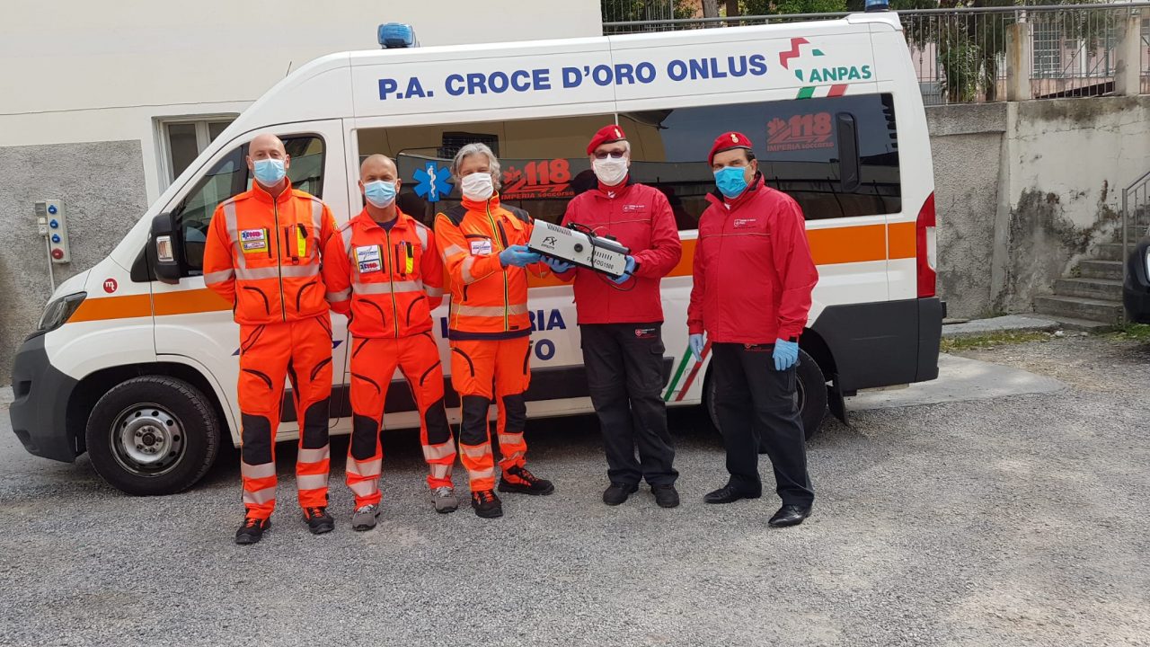 Donazione di un sanificatore alla Croce D’Oro di Imperia. “Grazie strumento indispensabile”