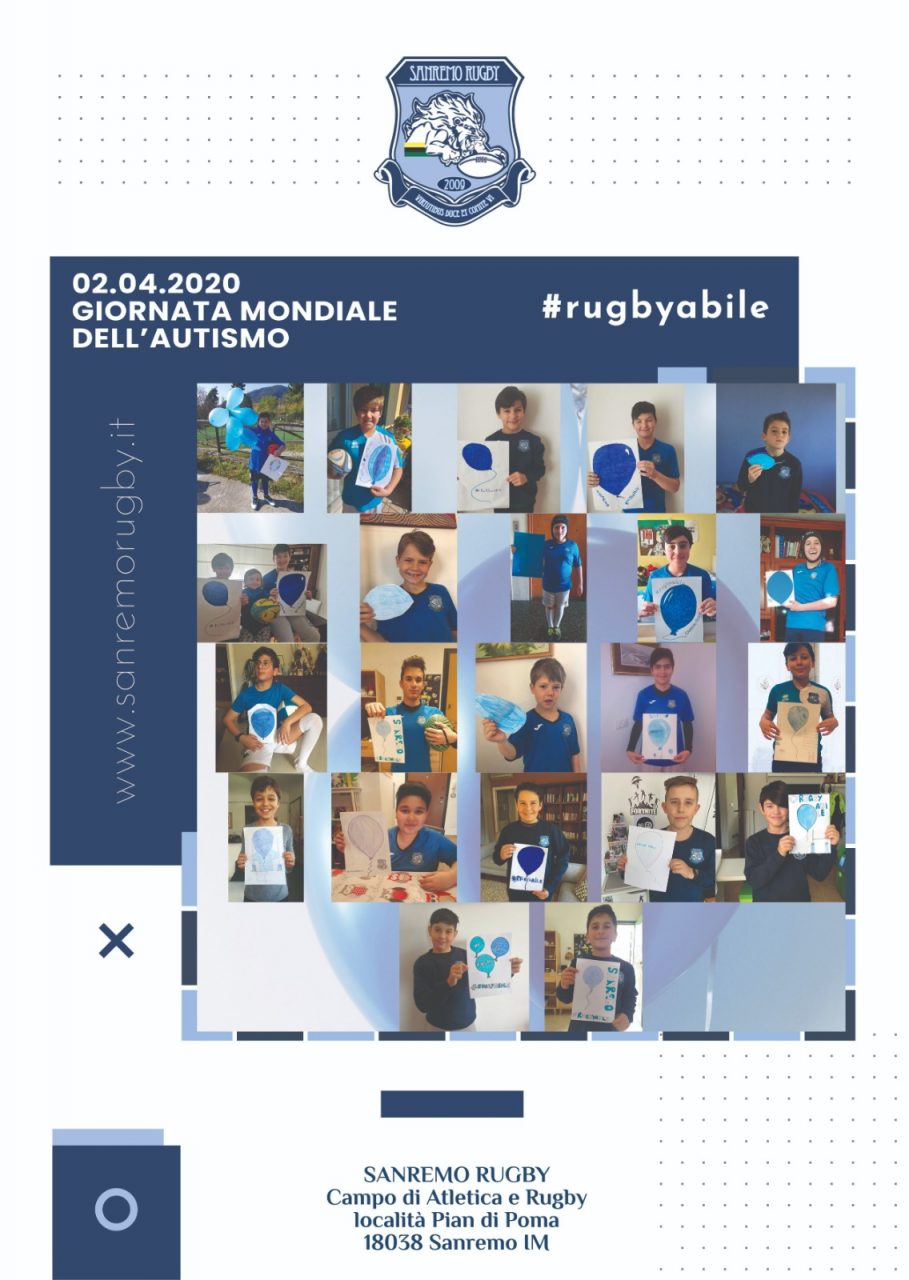 Sanremo Rugby si tinge di blu per la giornata mondiale dell’autismo