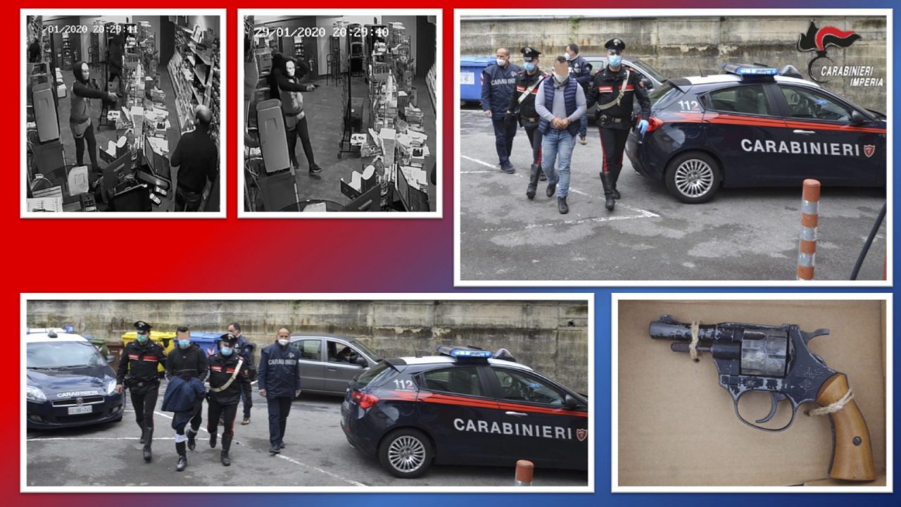 Due arresti dei carabinieri per rapina a mano armata in tabaccheria