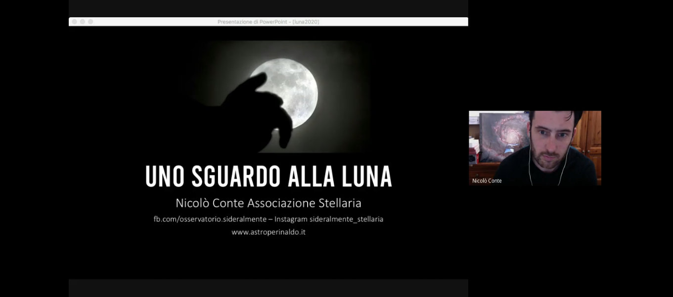Incontro con Nicolò Conte dell'associazione Stellaria - Uno sguardo alla Luna