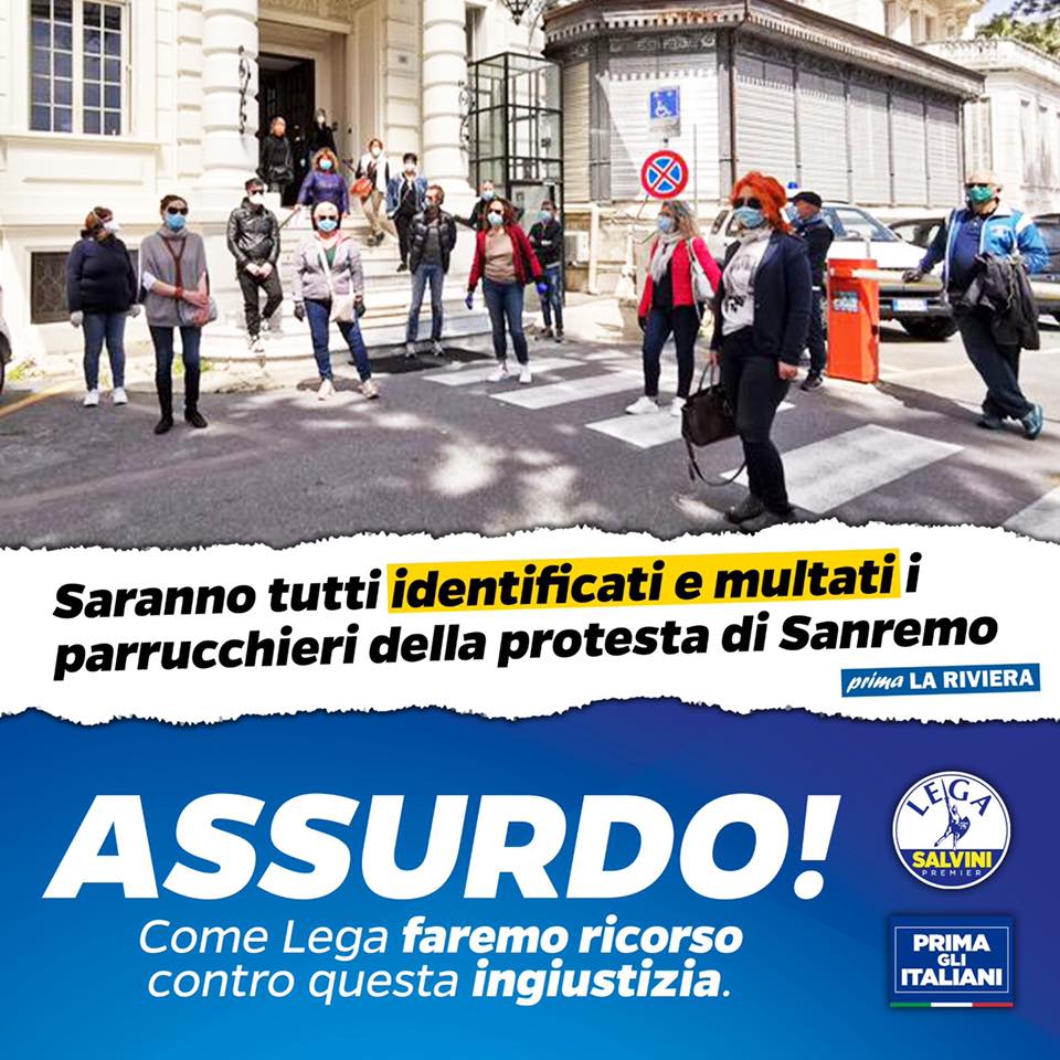 Multe ai parrucchieri dopo la protesta in piazza, Salvini: “Assurdo, faremo ricorso”