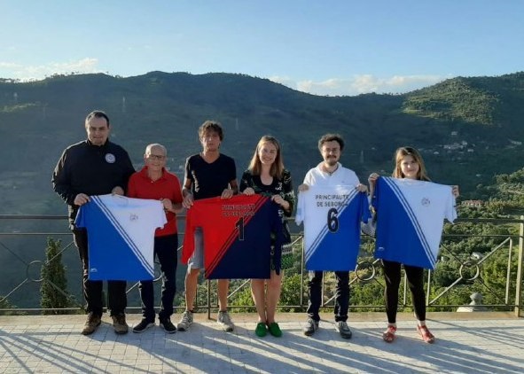 La Federazione Calcistica di Seborga accolta dalla Principessa Nina