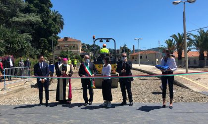 Ministro Paola De Micheli a Imperia per la "prima pietra" della ciclabile