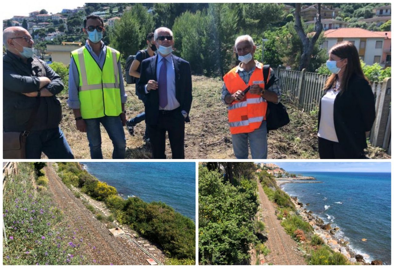 Pista ciclabile di Imperia: sindaco e assessore “inaugurano” il cantiere