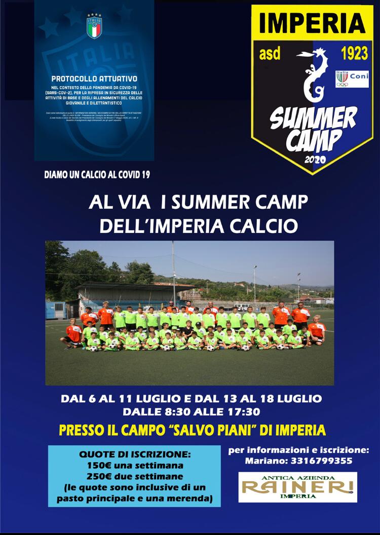 Al via a luglio il summer camp dell’ASD Imperia