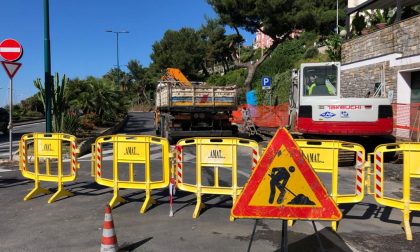 Vallecrosia: strada chiusa per lavori