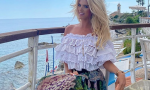 La svedese Victoria Silvstedt a pranzo a Bordighera