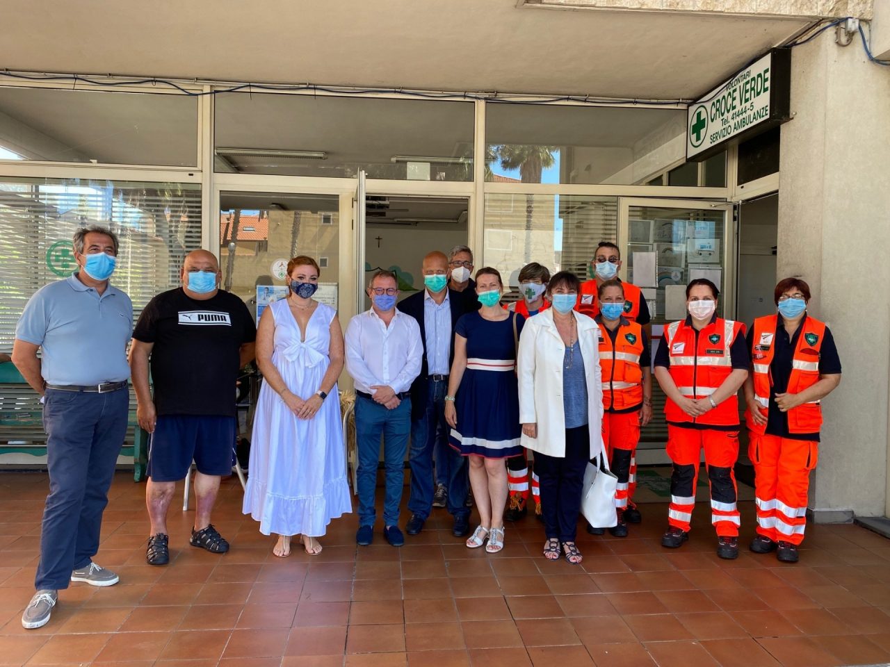 L’assessore Sonia Viale in visita all’ambulatorio medico per turisti della Croce Verde di Taggia