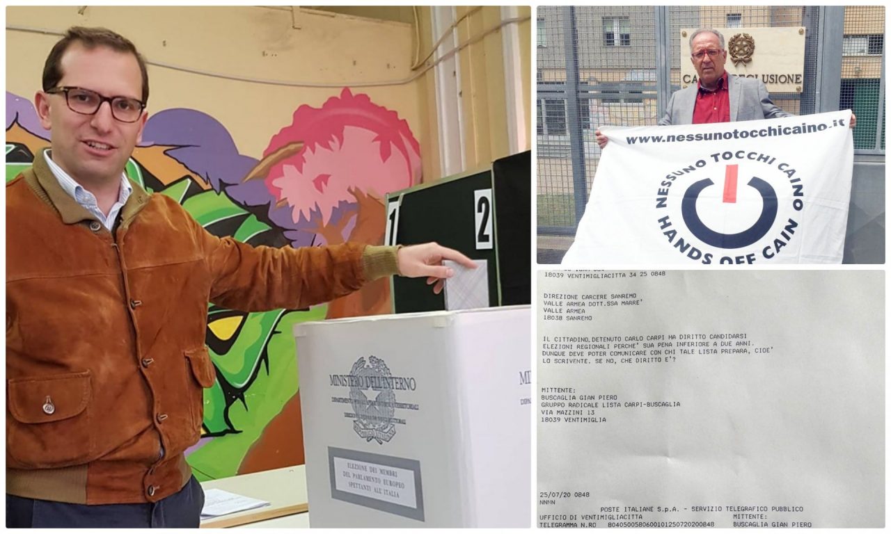 Detenuto del carcere di Sanremo si candida a presidente della Regione Liguria