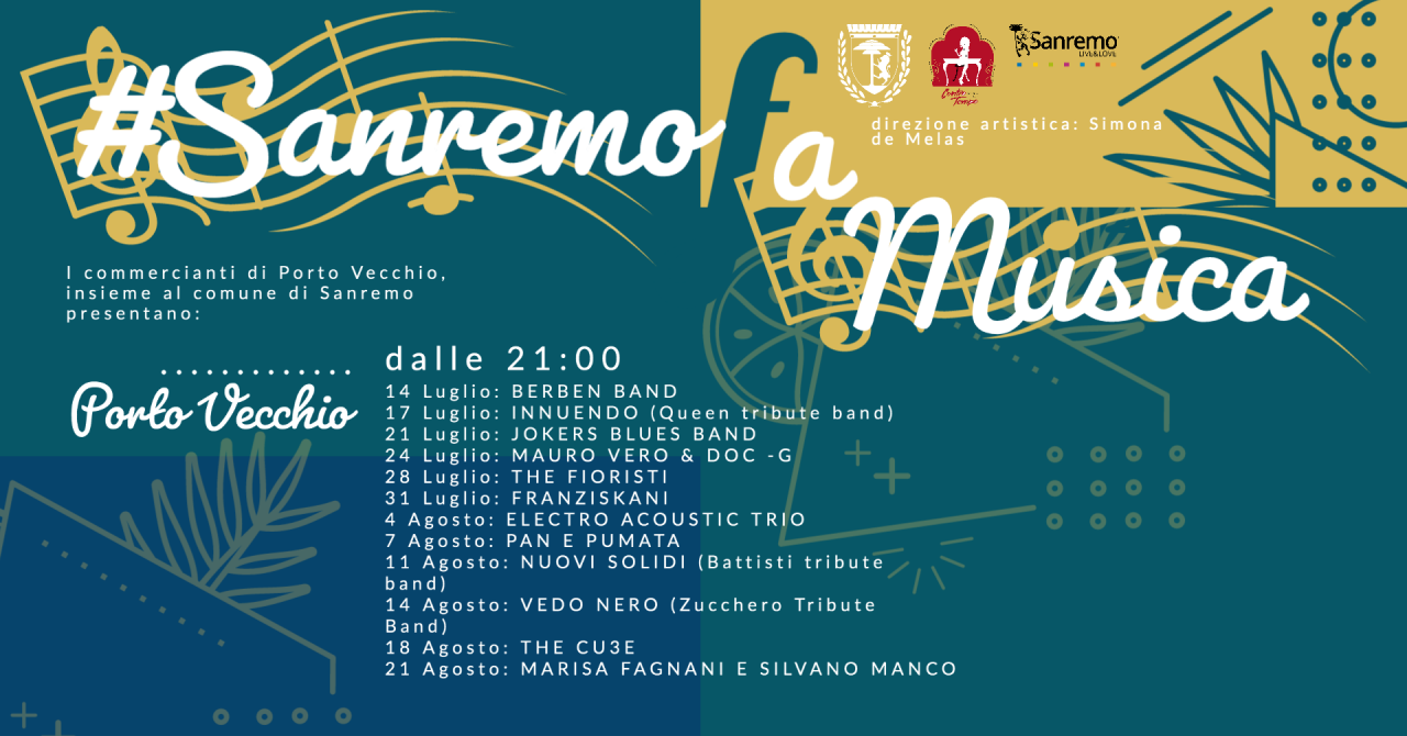 Una serata di musica a Sanremo domani. Il programma