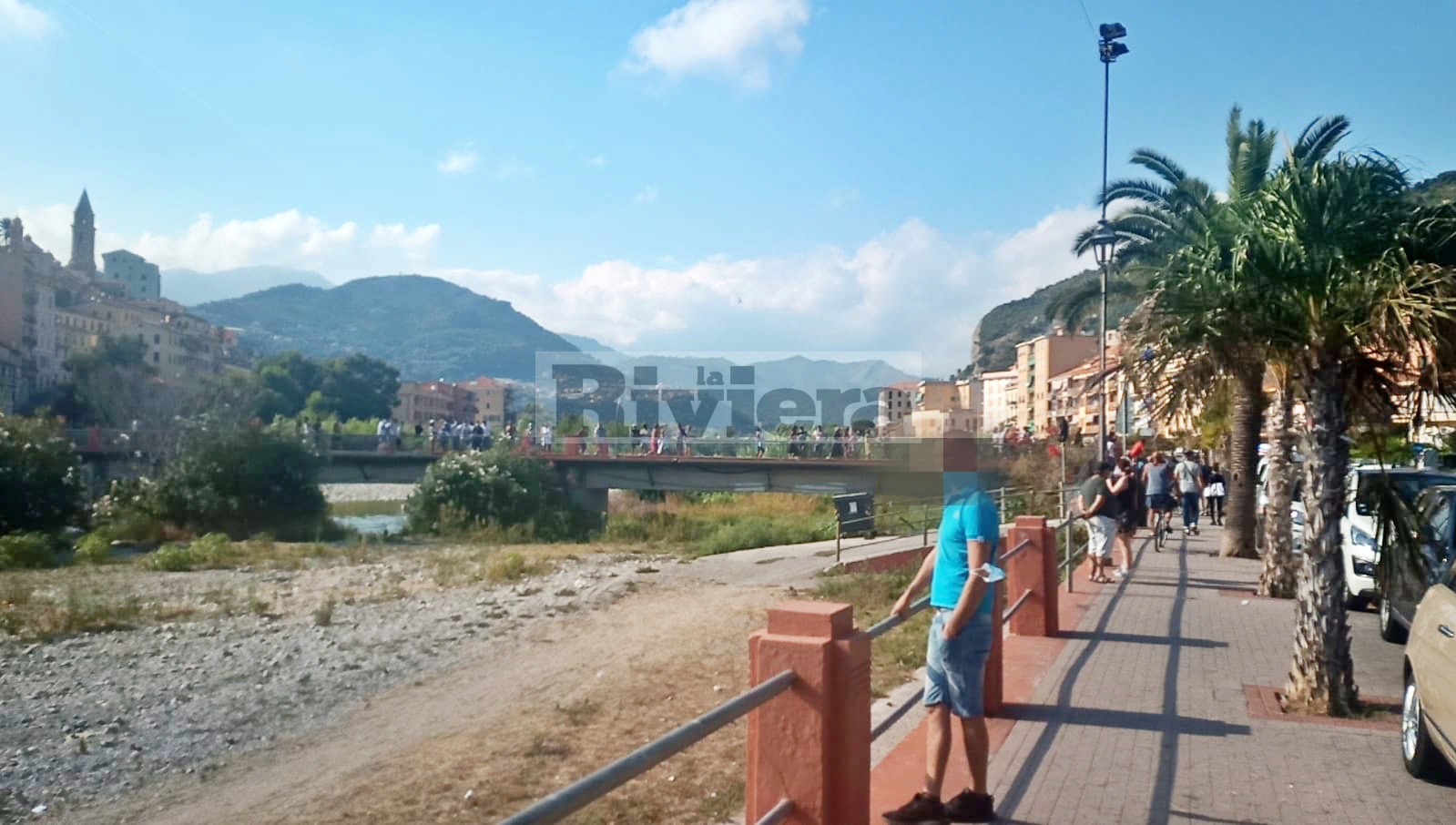 Caduto passerella Squarciafichi Ventimiglia