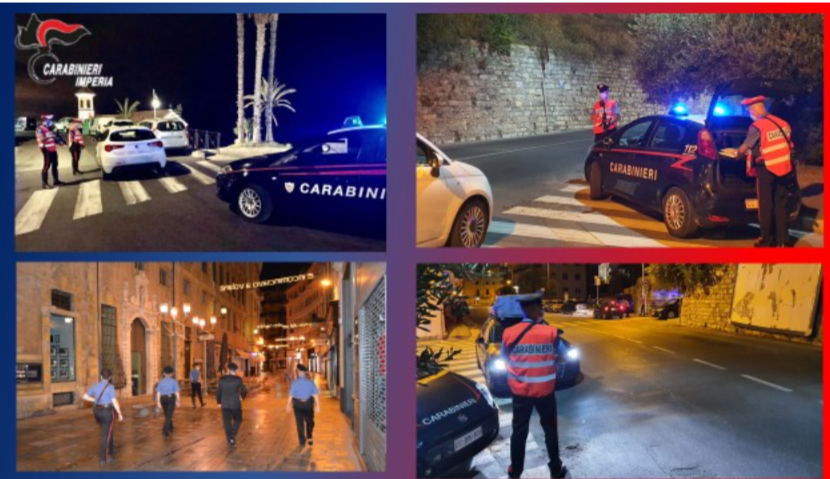 Maxi servizio di controllo dei carabinieri nel weekend: assembramenti nel mirino