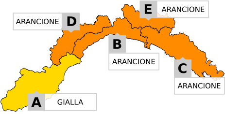 Allerta gialla domani nel Ponente Ligure