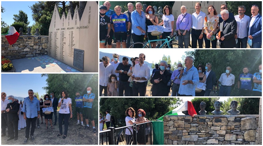 Il busto di Gimondi tra i Campionissimi a Capo Berta