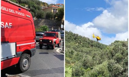 Finisce con la bicicletta nel torrente, portata in elicottero a Pietra Ligure