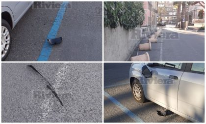 Ancora atti vandalici a Bordighera, vicino alla stazione ferroviaria. Foto