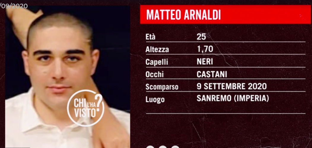 Chi l'ha visto Matteo Arnaldi scomparso Sanremo_02