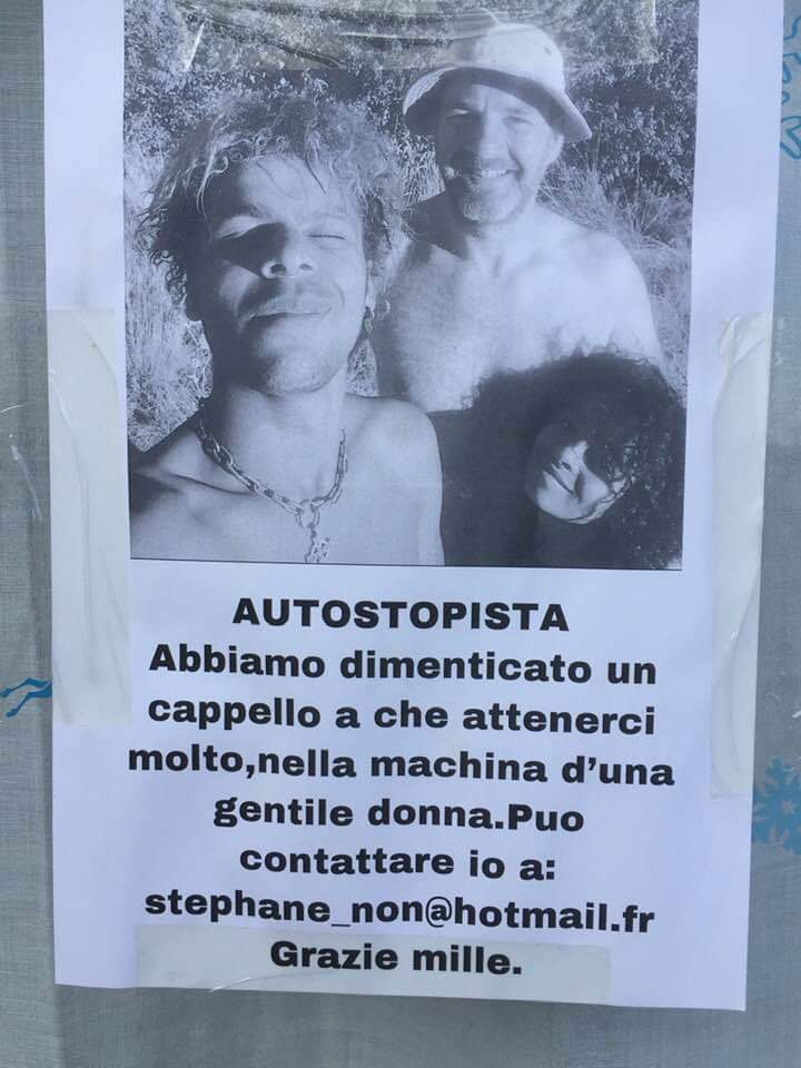 Pontedassio tappezzata di appelli per ritrovare un…cappello