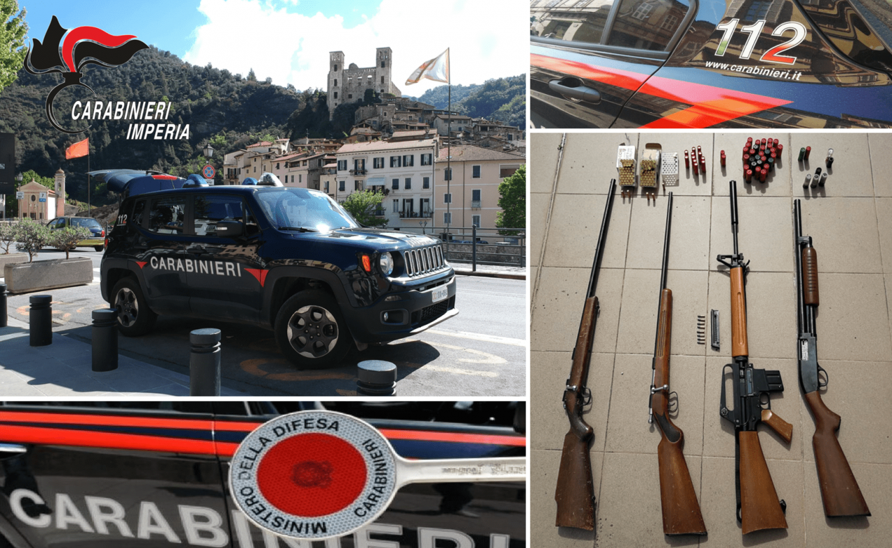 Armi e munizioni illegali arrestati due pensionati