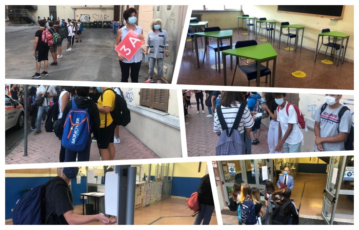 Primo giorno di scuola dopo 7 mesi di stop