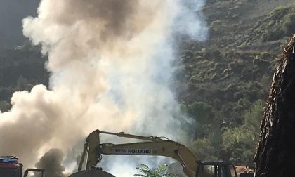 Incendio a Bevera vigili del fuoco sul posto